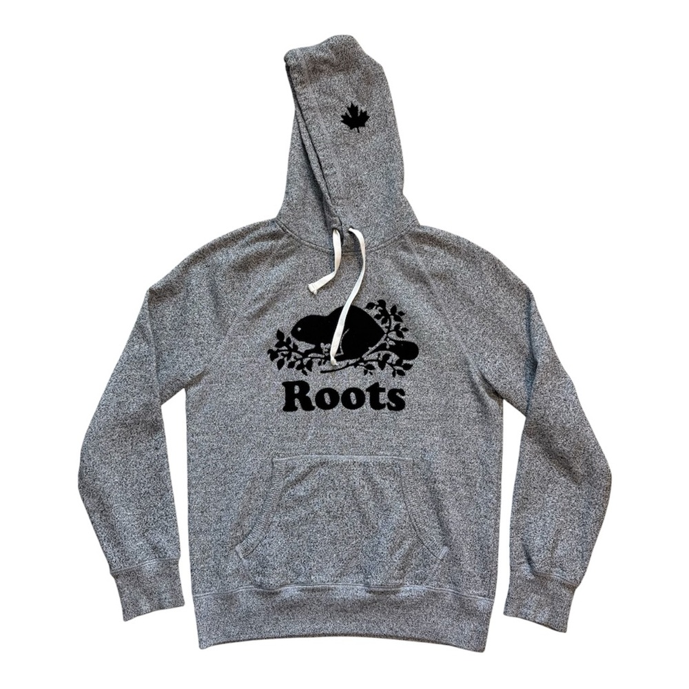 Roots Original Kanga Salt & Pepper Pullover Hoodie Sweatshirt Size Xsmall - Picture 2 of 9
